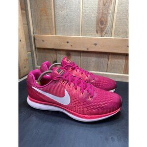 Nike Wmns Air Zoom Pegasus 34 Sport Fuchsia Running Shoes Sz 9.5 Pink/White